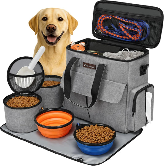 Airline Approved Pet Travel Bag, Weekend Dog Travel Set for Dog and Cat, Airline Approved Tote Organizer with Multi-Function Pockets