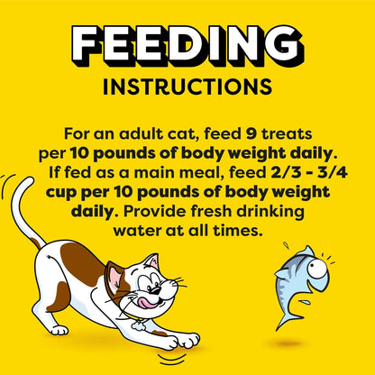 Jumbo Stuff Crunchy and Soft Cat Treats Tempting Tuna Flavor, (10) 5.3 Oz. Pouches